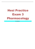 Hesi Practice Exam 3 Pharmacology