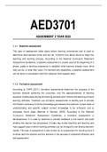 AED3701 Assignment 2 Year 2022