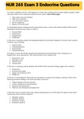 Exam (elaborations) NUR 265 Exam 3 Endocrine Questions 