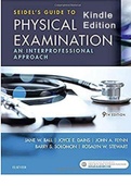  Seidel's Guide to Physical Examination 9th Edition Ball Test Bank &sol; Ball&colon; Seidel&rsquo;s Guide to Physical Examination&comma; 9th Edition&comma; complete test bank