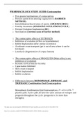 University of Texas PHR 338PHARMACOLOGY STUDY GUIDE-contraception