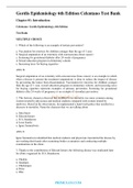 Test Bank for Gordis Epidemiology 6th Edition Celentano PDF