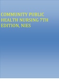 TEST BANK FOR  COMMUNITY PUBLIC HEALTH NURSING 7TH EDITION NIES