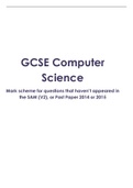 AQA A LEVEL GCSE Computer Science | 2022 UPDATE QUESTIONS ONLY