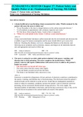FUNDAMENTA MSN5320 Chapter 27&colon; Patient Safety and Quality Potter et al&period;&colon; Fundamentals of Nursing&comma; 9th Edition
