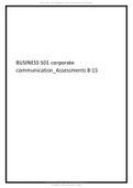 BUSINESS 501 corporate communication&lowbar;Assessments 8-15&period;&period;