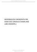 Microbiology Micropath pre exam 2021 &lpar;module exams and labs answers&period;&rpar;&period;