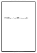 MGT201 unit 4 test 2021 &lpar;Answered&rpar;&period;
