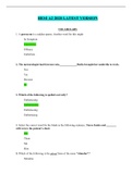 HESI A2 2020&sol;2021 LATEST VERSION WITH 100&percnt; COMPLETE QUESTIONS AND ANSWERS