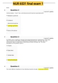 Exam (elaborations) NUR 6531 final exam 1 