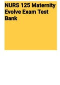 Exam (elaborations) NURS 125 Maternity Evolve Exam Test Bank 