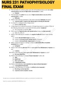 Exam (elaborations) NURS 231 PATHOPHYSIOLOGY FINAL EXAM 