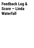 Exam (elaborations) NURS 267 Med-Surg Linda Sim Feedback Log & Score L 