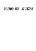 NURS 4455 QUIZ 1 QUESTIONS AND ANSWERS
