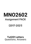 MNO2602 (Notes, QuestionsPACK, AssignmentPACK)