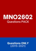 MNO2602 - EXAM Questions PACK (2015-2021)