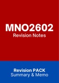 MNO2602 (Notes, QuestionPACK, Assignment PACK)
