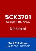 SCK3701 - Assignments PACK (2016-2019)