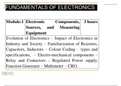 Class notes BASIC ELECTRONICS 