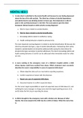 Nursing - MENTAL HESI 4