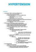 HYPERTENSION AND HIGH CHOLESTROL FULLY UPDATED SUMMARIZED NOTES