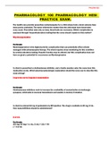 Pharmacology Hesi Practice Exam With All Complete Questions & Answers &lpar;Rationales&rpar; A Graded