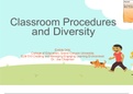 ELM 510- Week 4 Assignment Classroom Procedures and Diversity, A Graded Work