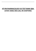 ATI RN Pharmacology 8.0 Test bank Q&A Latest 2020/ 2021 (ALL 49 CHAPTERS)