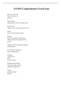 Summary ATI RN EXIT EXAM &lpar;NURSINGNUR3180&rpar;