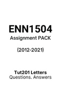 ENN1504 - Assignments PACK (2012-2021)