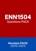 ENN1504 -  EXAM Questions PACK (2010-2021)