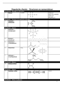 ALLE te kennen structuren en nomenclatuur Organische Chemie, geordend per hoofdstuk! - 15/20 gehaald - 1e bachelor diergeneeskunde UAntwerpen