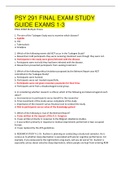 PSY 291 FINAL EXAM STUDY GUIDE EXAMS 1-3 &vert; VERIFIED GUIDE