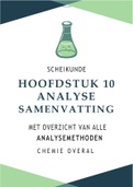 Hoofdstuk 10 Analyse Samenvatting en overzicht analysemethoden Chemie Overal Scheikunde