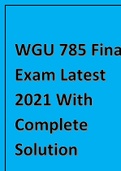 WGU 785 Final Exam Latest 2022 With Complete Solution&period;