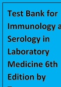 Test Bank for Immunology and Serology in Laboratory Medicine 6th Edition by Turgeon