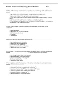 PGY300 &ndash; Cardiovascular Physiology Practice Problems