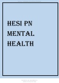 HESI PN MENTAL HEALTH