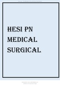 HESI PN MEDICAL SURGICAL 2021