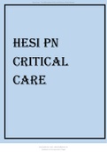 Exam &lpar;elaborations&rpar; HESI PN CRITICAL CARE 2021