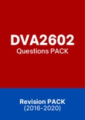 DVA2602 - Exam Questions PACK (2016-2020)