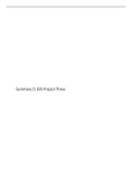 Summary CJ 205 Project Three&period;