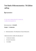 Test Bank For  Microeconomics  7th Edition Jeffrey M. Perloff All chapters