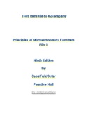 Test Bank ForPrinciples of Microeconomics 9th Edition by Case Fair Oster All Chapters
