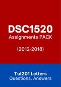 DSC1520 - Tutorial Letters 201 (Merged) (2012-2018) (Questions&Answers)