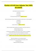 Florida 6-20 All Lines Adjuster Test 100&percnt; ACCURATE
