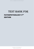 TEST BANK FOR PATHOPHYSIOLOGY 5TH EDITION