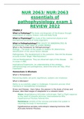 NUR 2063&sol; NUR&colon;2063 essentials of pathophysiology exam 1 REVIEW 2022