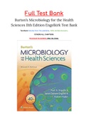 Burton’s Microbiology for the Health Sciences 11th Edition Engelkirk Test Bank