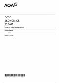 AQA GCSE ECONOMICS 8136&sol;1 Paper 1 How Markets Work Mark scheme June 2024 Version&colon; 1&period;0 Final